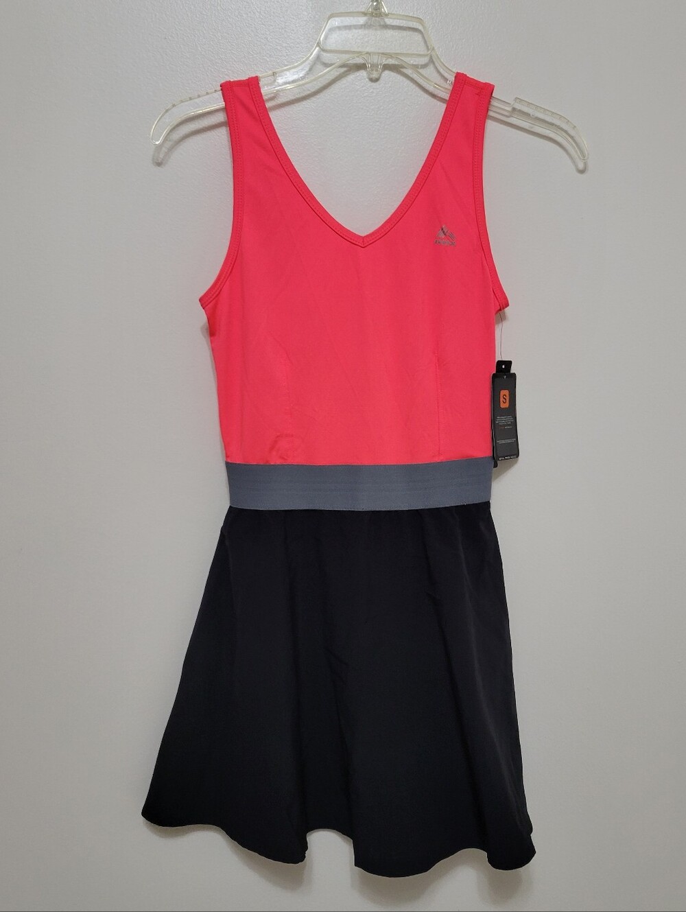 Nwt Rbx Active Neon Coral And Black Active Tennis Dress